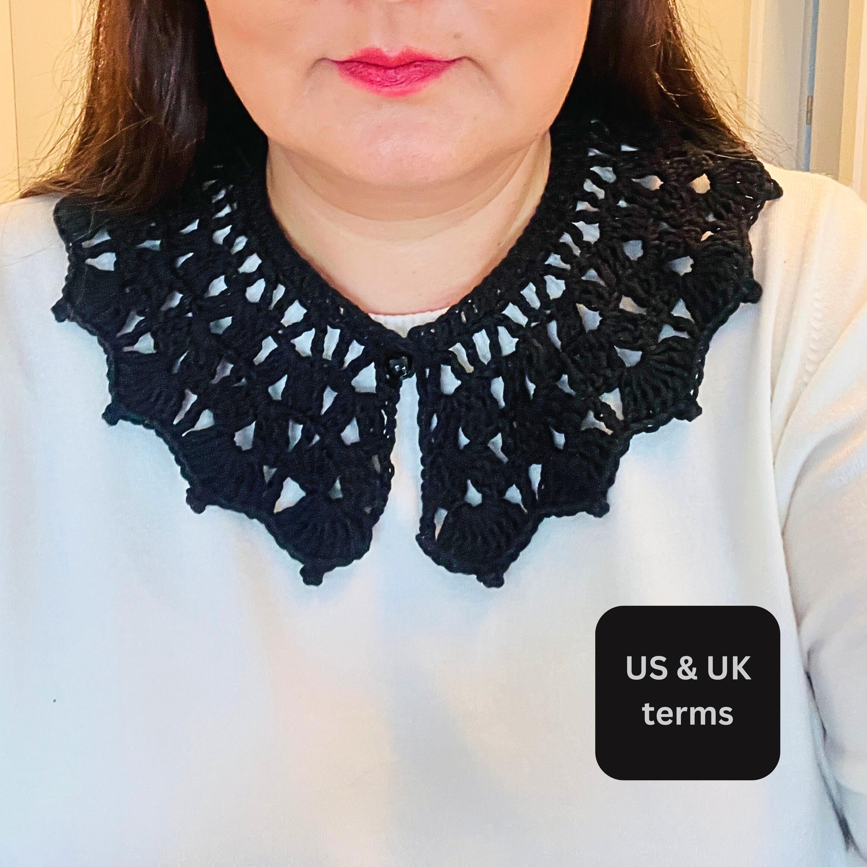 Crochet Collar Pattern PDF | Detachable Peter Pan Lace Collar