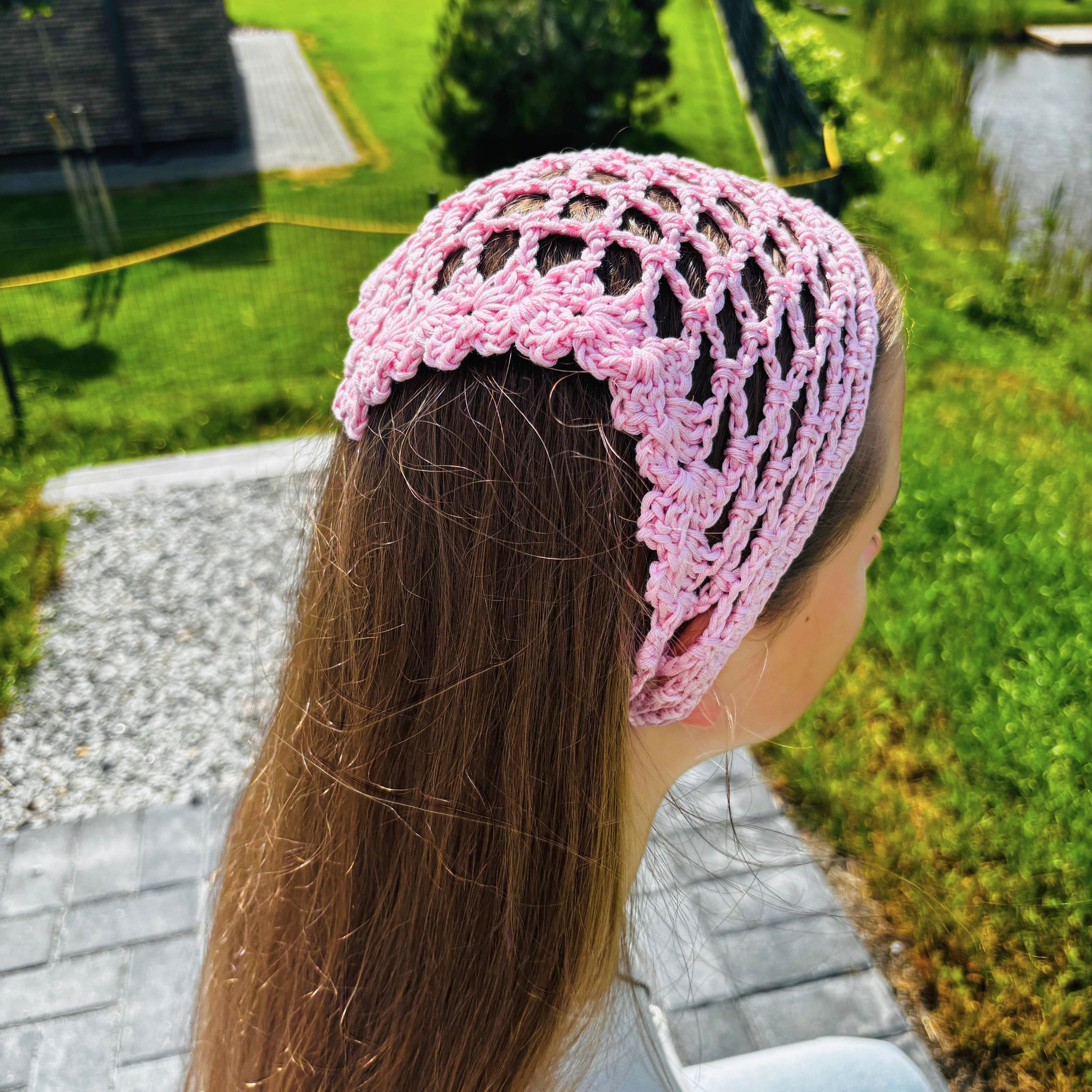 Mesh Crochet Bandana Pattern (PDF Digital Download)