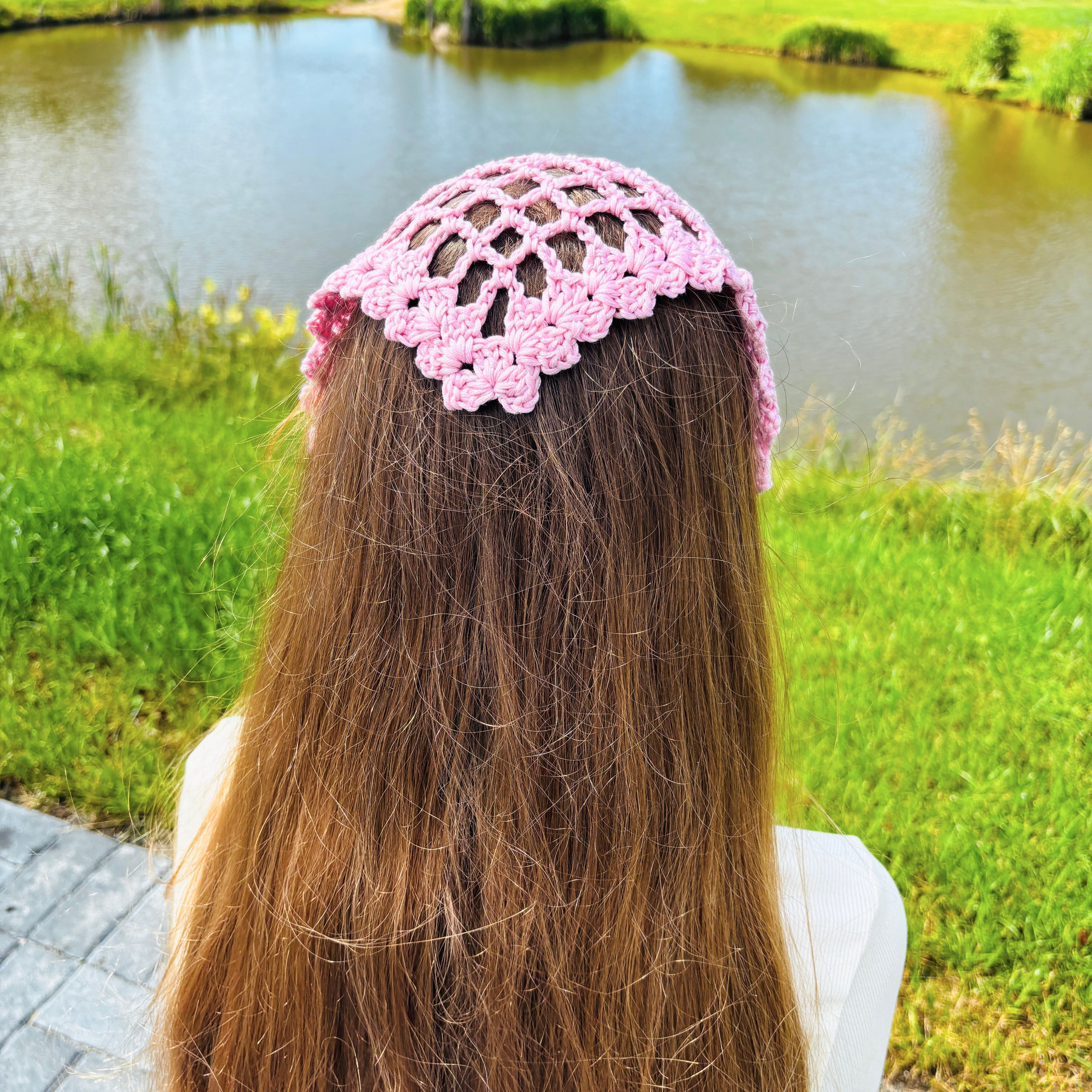 Mesh Crochet Bandana Pattern (PDF Digital Download)