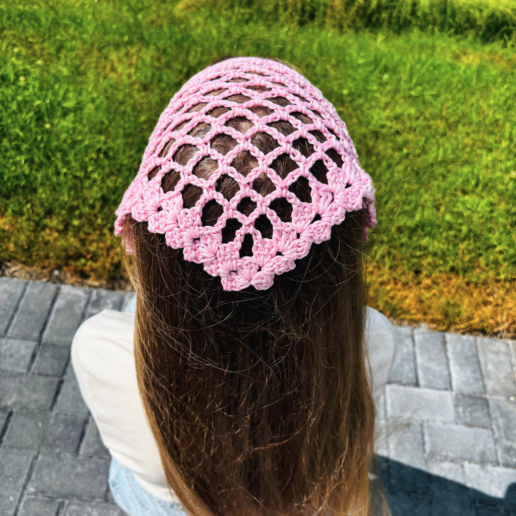 Mesh Crochet Bandana Pattern (PDF Digital Download)