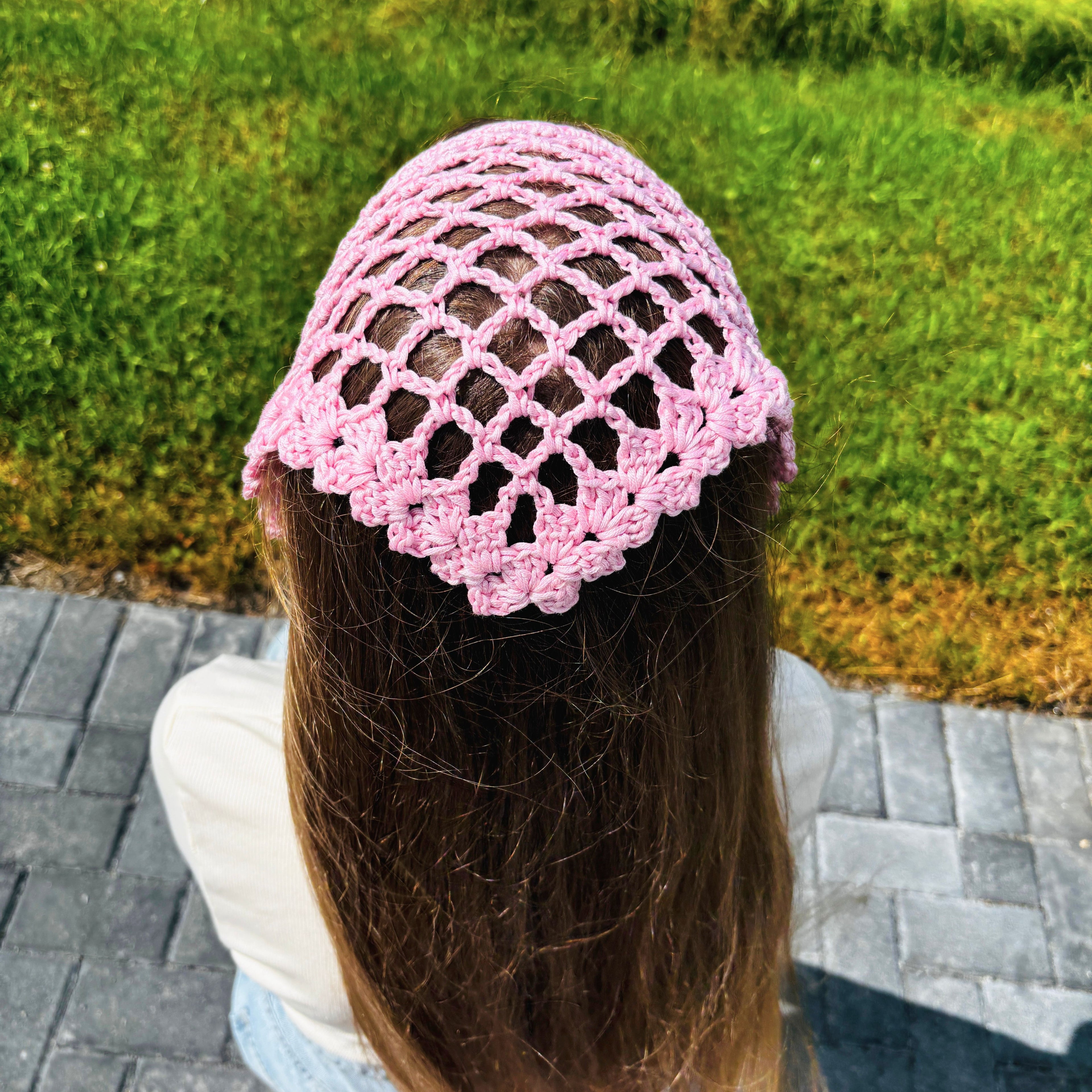 Mesh Crochet Bandana Pattern (PDF Digital Download)