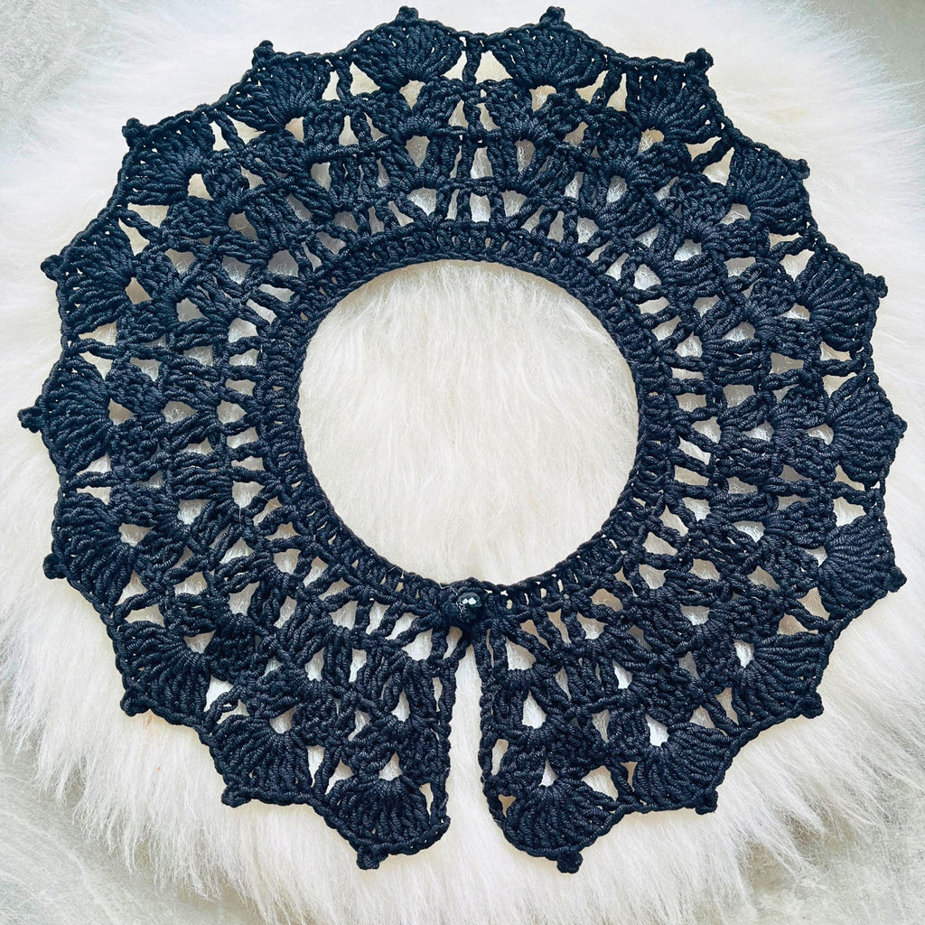 Crochet Collar Pattern PDF | Detachable Peter Pan Lace Collar