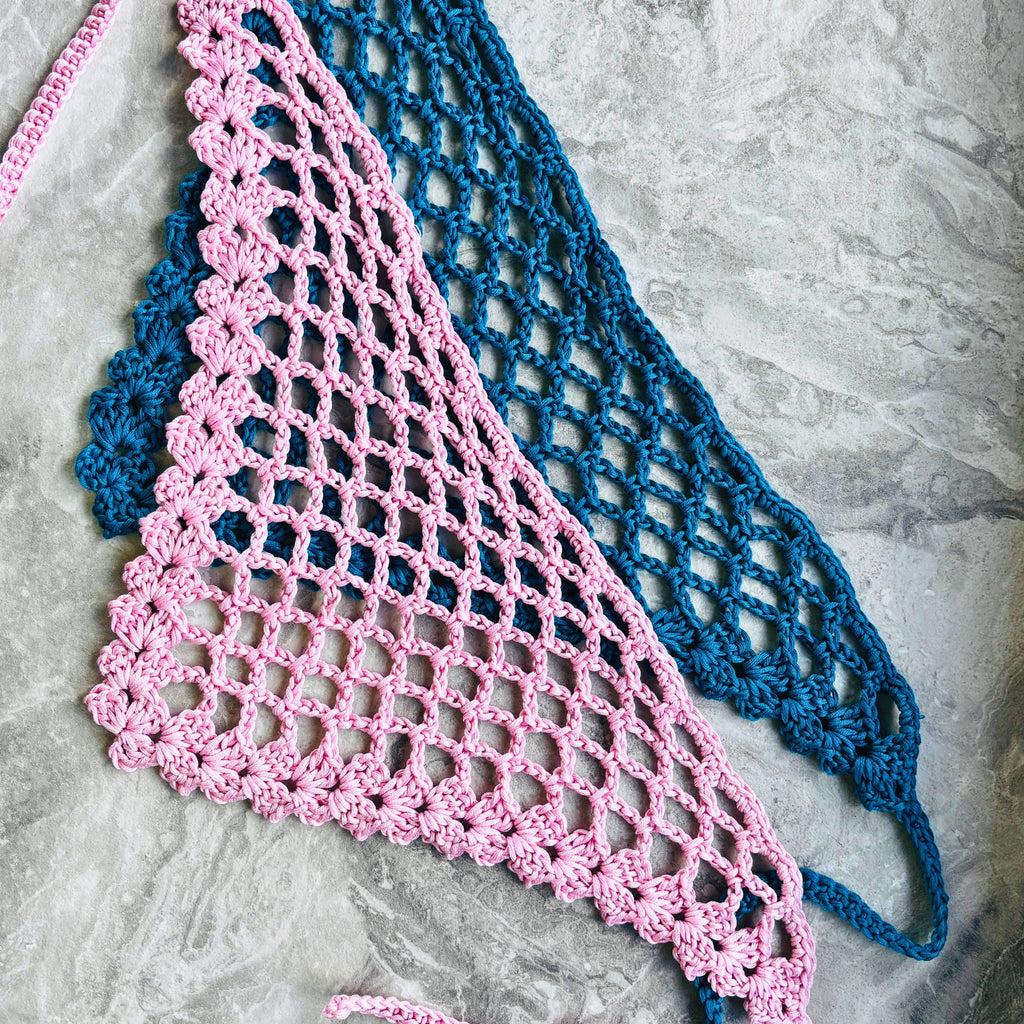 Mesh Crochet Bandana Pattern (PDF Digital Download)