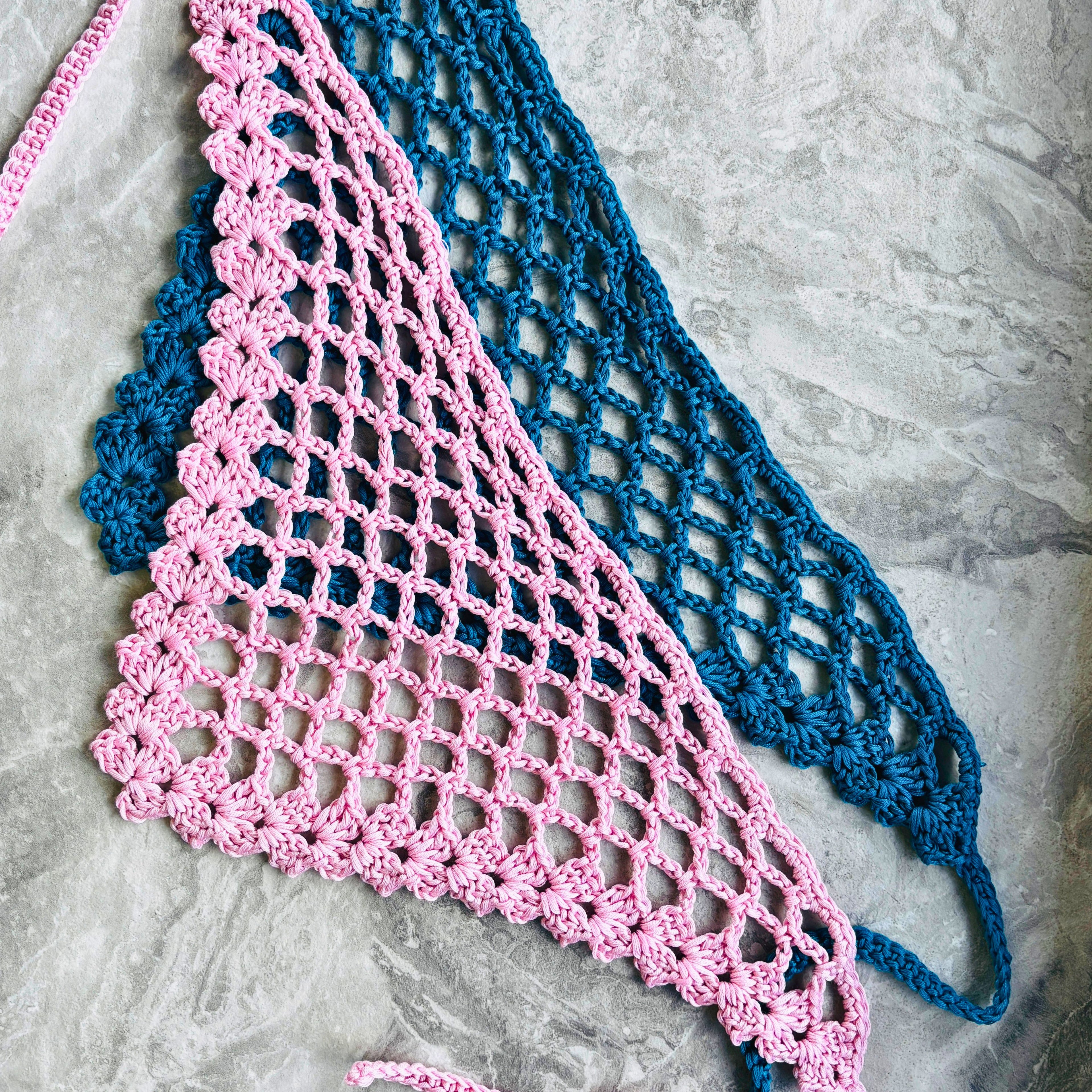 Mesh Crochet Bandana Pattern (PDF Digital Download)