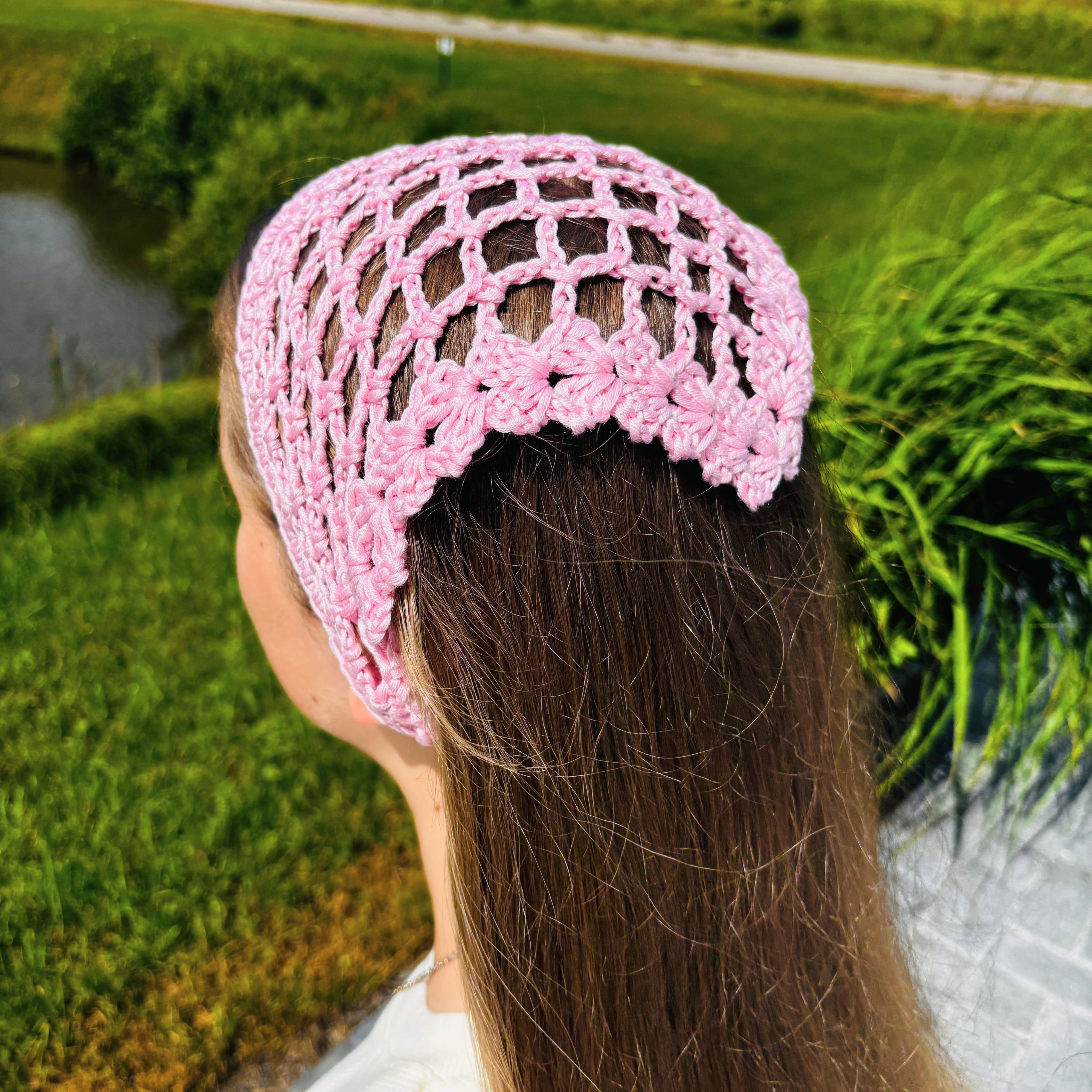 Mesh Crochet Bandana Pattern (PDF Digital Download)