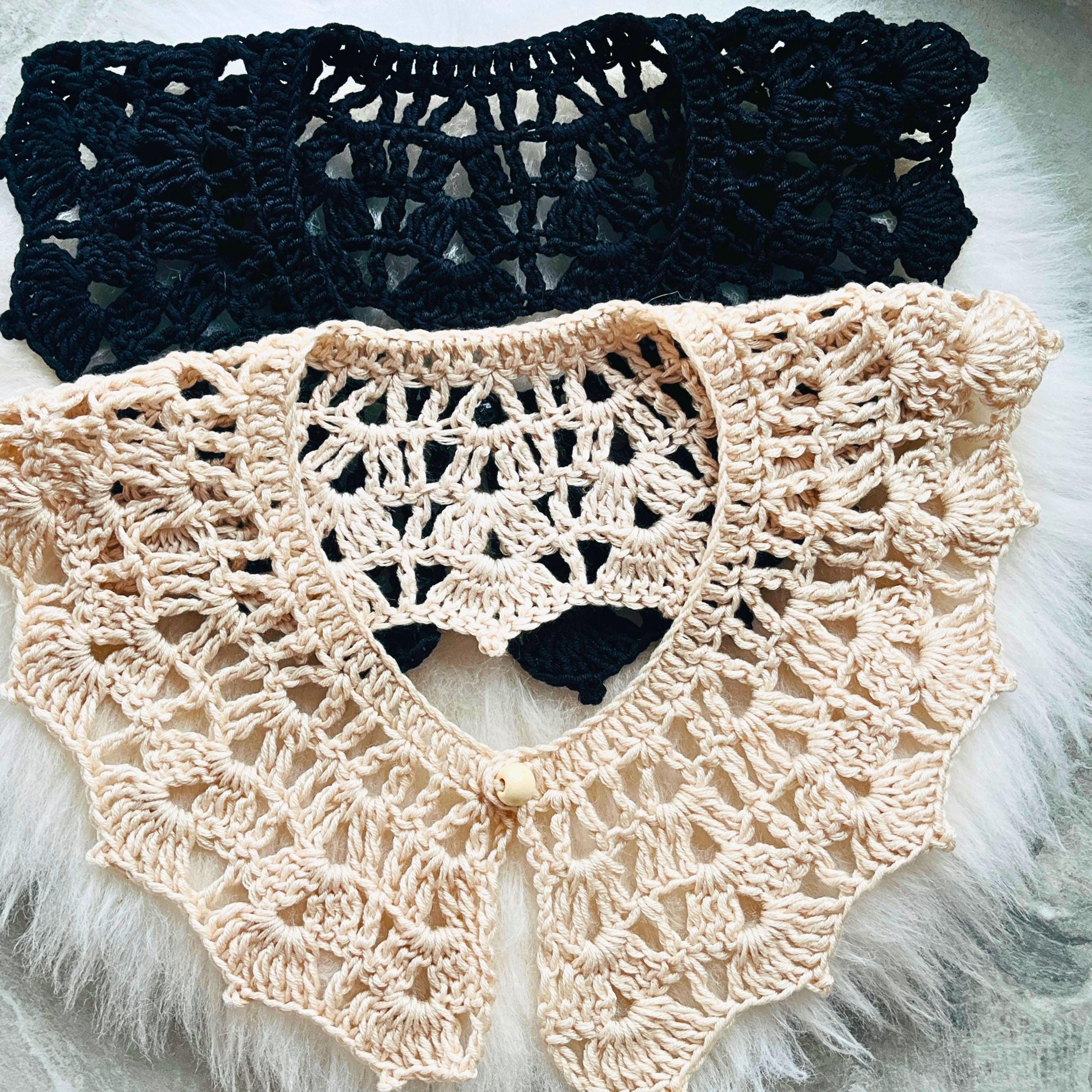 Crochet Collar Pattern PDF | Detachable Peter Pan Lace Collar