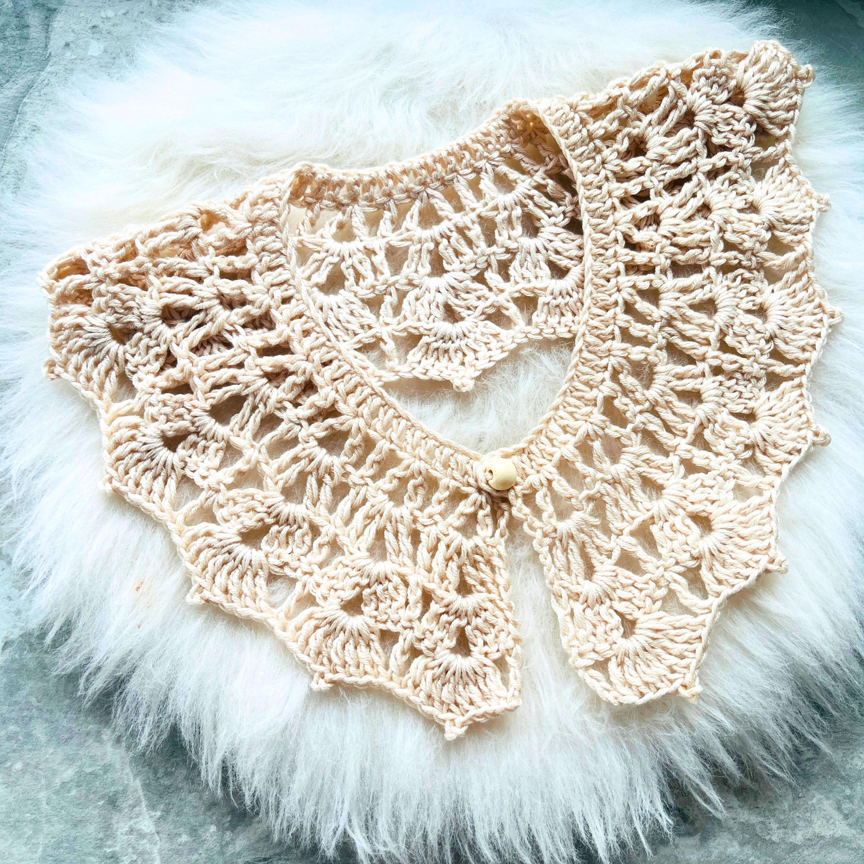 Crochet Collar Pattern PDF | Detachable Peter Pan Lace Collar