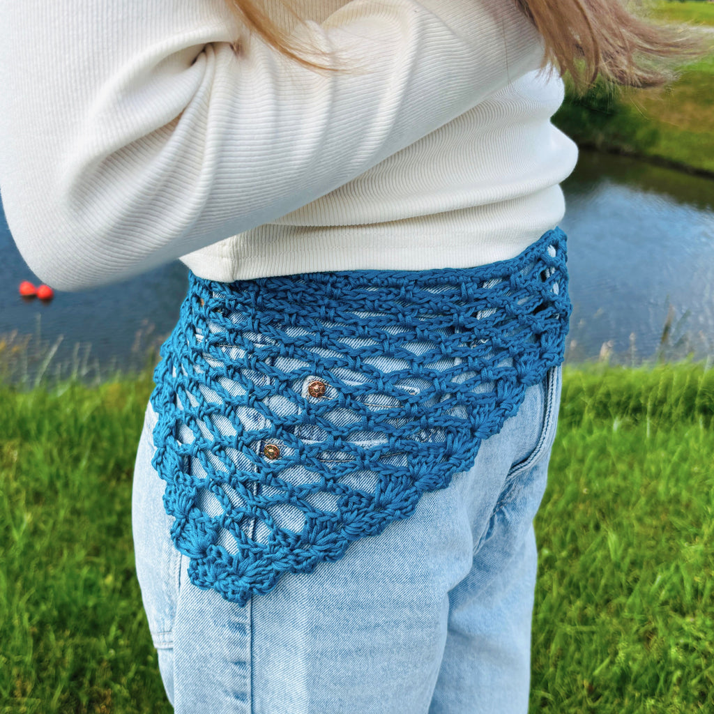 Mesh Crochet Bandana Pattern (PDF Digital Download)