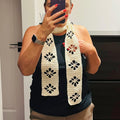 Flower Lace Scarf Crochet Pattern PDF | Easy Skinny Scarf